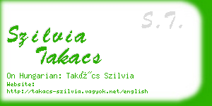 szilvia takacs business card